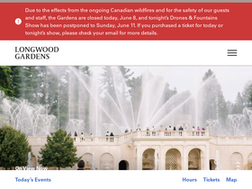 'longwoodgardens.org' screenshot