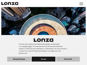 'lonza.com' screenshot