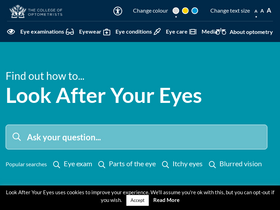 'lookafteryoureyes.org' screenshot