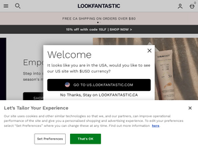 'lookfantastic.ca' screenshot