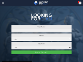 'lookingforclan.com' screenshot