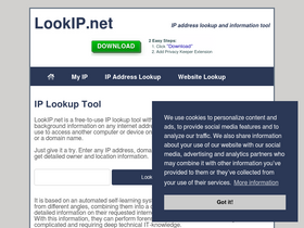 'lookip.net' screenshot