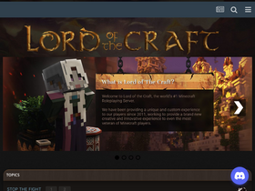 'lordofthecraft.net' screenshot