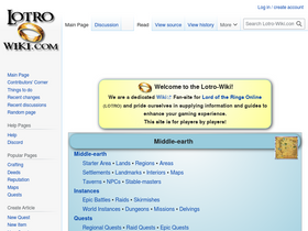 'lotro-wiki.com' screenshot