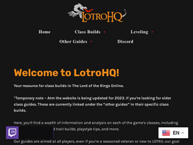 'lotrohq.com' screenshot