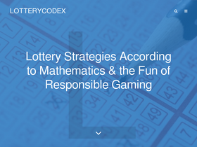 'lotterycodex.com' screenshot