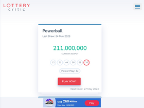 'lotterycritic.com' screenshot