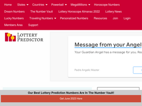 'lotterypredictor.com' screenshot