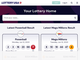 'lotteryusa.com' screenshot