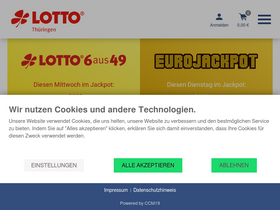 'lotto-thueringen.de' screenshot