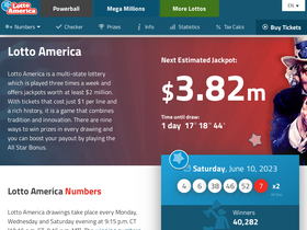 'lottoamerica.com' screenshot