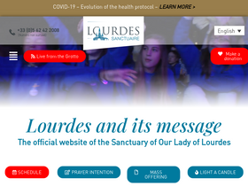 'lourdes-france.org' screenshot
