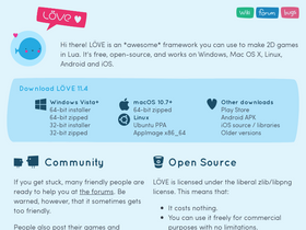 'love2d.org' screenshot