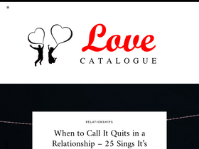'lovecatalogue.com' screenshot