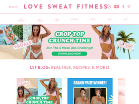 'lovesweatfitness.com' screenshot