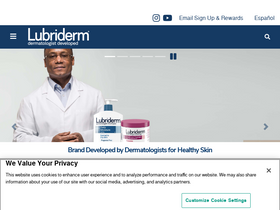 'lubriderm.com' screenshot