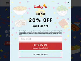 'lubys.com' screenshot