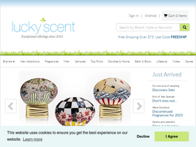 'luckyscent.com' screenshot