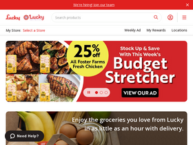 'luckysupermarkets.com' screenshot