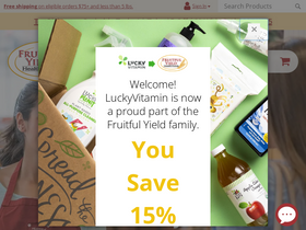 'luckyvitamin.com' screenshot