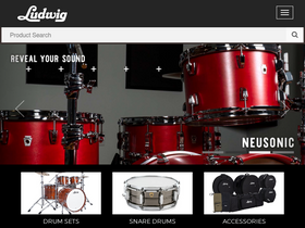 'ludwig-drums.com' screenshot