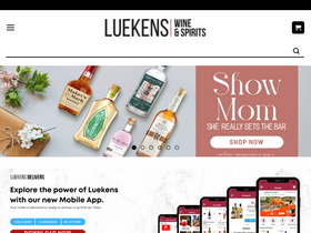 'luekensliquors.com' screenshot