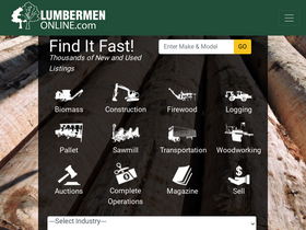 'lumbermenonline.com' screenshot