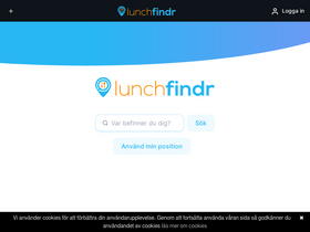 'lunchfindr.se' screenshot