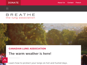 'lung.ca' screenshot
