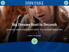 'luther.edu' screenshot