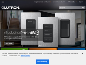 'lutron.com' screenshot