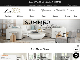 'luxedecor.com' screenshot
