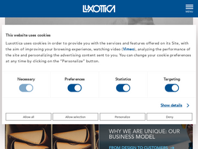 'luxottica.com' screenshot