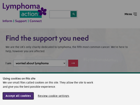 'lymphoma-action.org.uk' screenshot