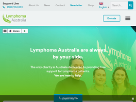 'lymphoma.org.au' screenshot