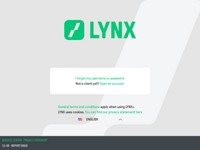 'lynx-trader.com' screenshot