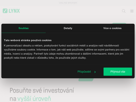 'lynxbroker.cz' screenshot