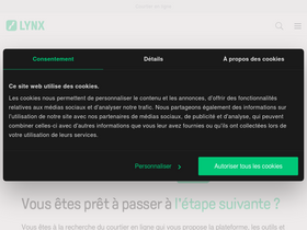 'lynxbroker.fr' screenshot
