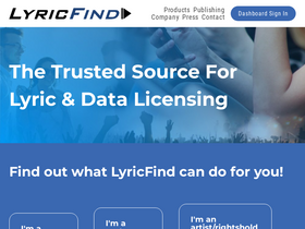 'lyricfind.com' screenshot