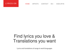 'lyrics-on.net' screenshot