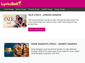 'lyricsbell.com' screenshot