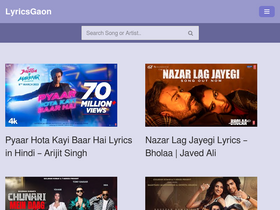 'lyricsgaon.com' screenshot