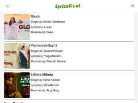 'lyricsgoal.com' screenshot