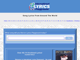 'lyricsplayground.com' screenshot