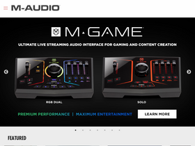 'm-audio.com' screenshot