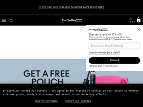 'maccosmetics-sa.com' screenshot