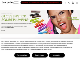 'maccosmetics.fr' screenshot