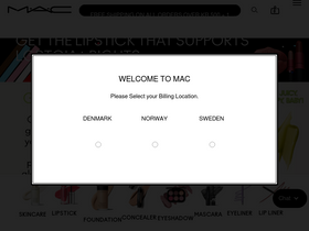 'maccosmeticsnordics.com' screenshot