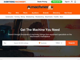 'machines4u.com.au' screenshot