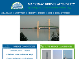 'mackinacbridge.org' screenshot